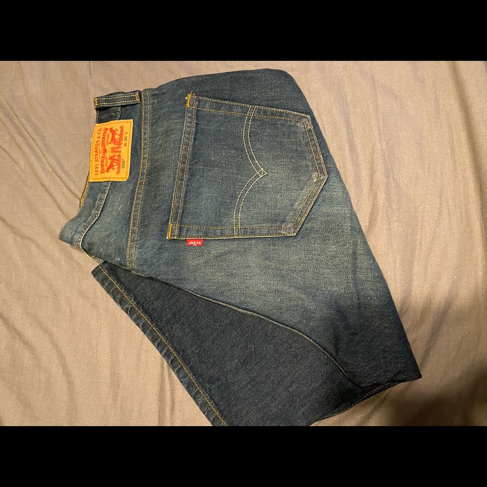 Levi’s dark wash shorts